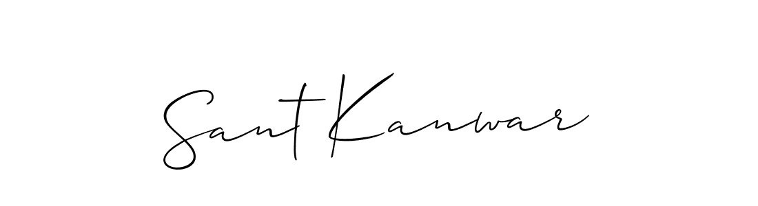 Create a beautiful signature design for name Sant Kanwar. With this signature (Allison_Script) fonts, you can make a handwritten signature for free. Sant Kanwar signature style 2 images and pictures png