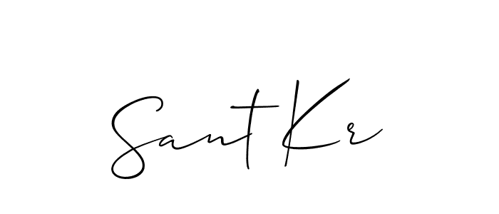 Use a signature maker to create a handwritten signature online. With this signature software, you can design (Allison_Script) your own signature for name Sant Kr. Sant Kr signature style 2 images and pictures png