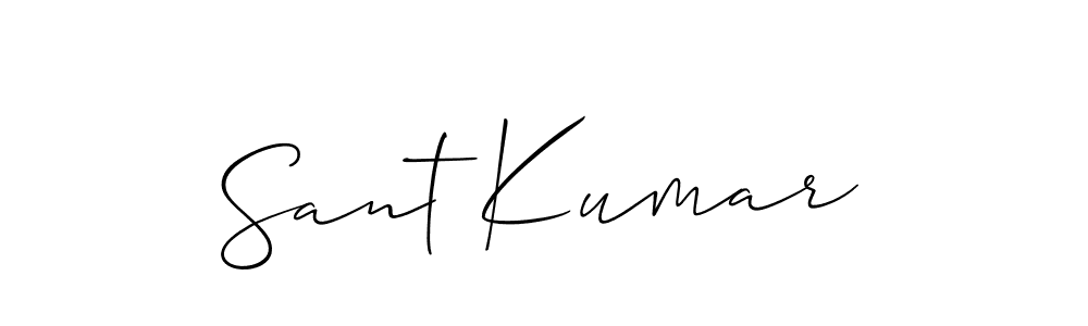 How to make Sant Kumar signature? Allison_Script is a professional autograph style. Create handwritten signature for Sant Kumar name. Sant Kumar signature style 2 images and pictures png