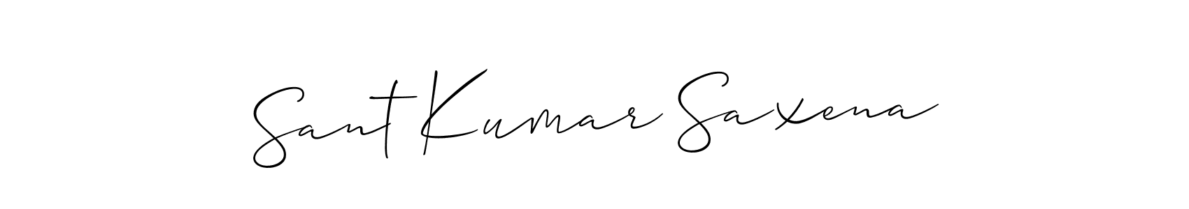 if you are searching for the best signature style for your name Sant Kumar Saxena. so please give up your signature search. here we have designed multiple signature styles  using Allison_Script. Sant Kumar Saxena signature style 2 images and pictures png