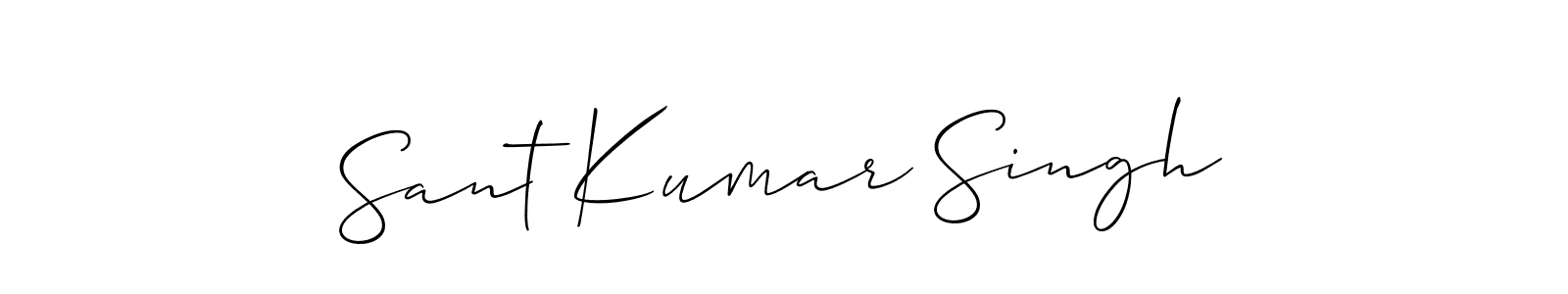 Also You can easily find your signature by using the search form. We will create Sant Kumar Singh name handwritten signature images for you free of cost using Allison_Script sign style. Sant Kumar Singh signature style 2 images and pictures png