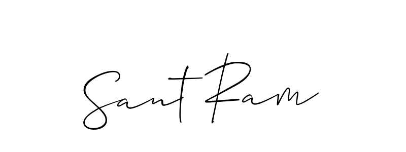 Use a signature maker to create a handwritten signature online. With this signature software, you can design (Allison_Script) your own signature for name Sant Ram. Sant Ram signature style 2 images and pictures png