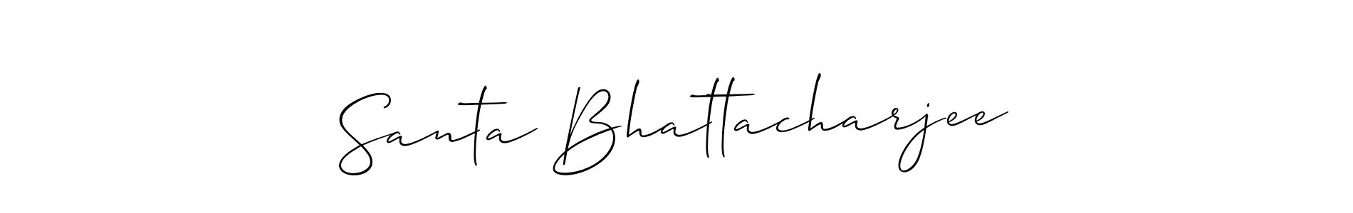 Use a signature maker to create a handwritten signature online. With this signature software, you can design (Allison_Script) your own signature for name Santa Bhattacharjee. Santa Bhattacharjee signature style 2 images and pictures png