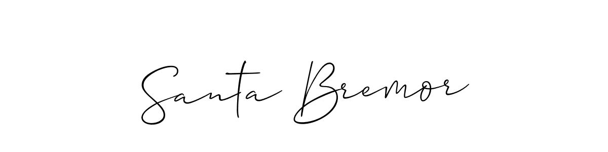 if you are searching for the best signature style for your name Santa Bremor. so please give up your signature search. here we have designed multiple signature styles  using Allison_Script. Santa Bremor signature style 2 images and pictures png