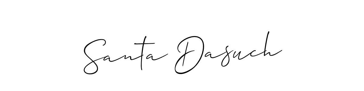 It looks lik you need a new signature style for name Santa Dasuch. Design unique handwritten (Allison_Script) signature with our free signature maker in just a few clicks. Santa Dasuch signature style 2 images and pictures png