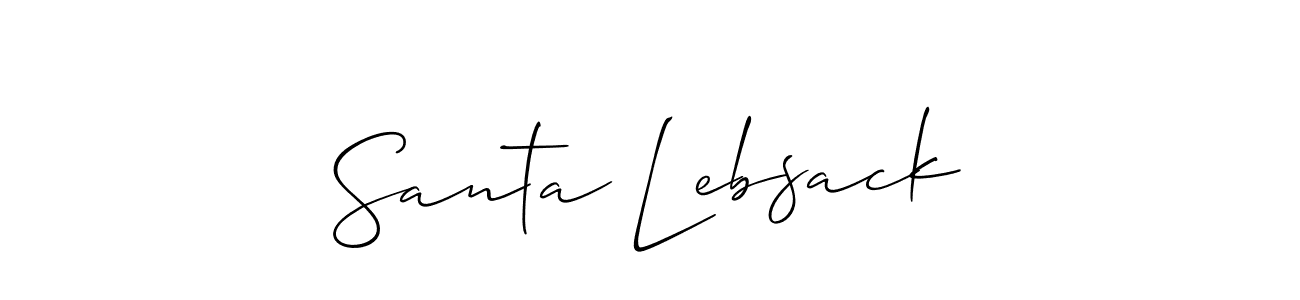 How to Draw Santa Lebsack signature style? Allison_Script is a latest design signature styles for name Santa Lebsack. Santa Lebsack signature style 2 images and pictures png