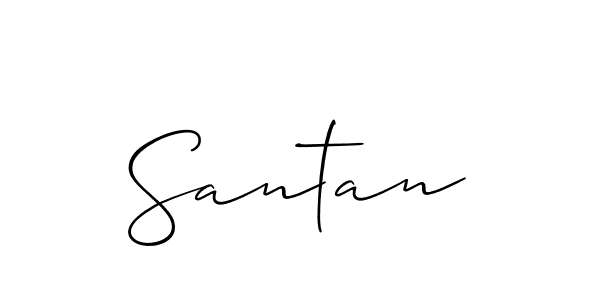 The best way (Allison_Script) to make a short signature is to pick only two or three words in your name. The name Santan include a total of six letters. For converting this name. Santan signature style 2 images and pictures png