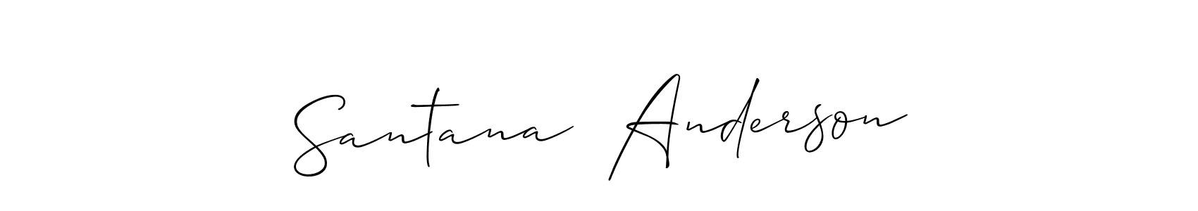 Allison_Script is a professional signature style that is perfect for those who want to add a touch of class to their signature. It is also a great choice for those who want to make their signature more unique. Get Santana  Anderson name to fancy signature for free. Santana  Anderson signature style 2 images and pictures png