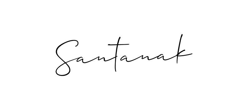 Make a beautiful signature design for name Santanak. With this signature (Allison_Script) style, you can create a handwritten signature for free. Santanak signature style 2 images and pictures png