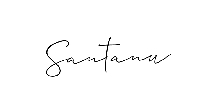 How to make Santanu signature? Allison_Script is a professional autograph style. Create handwritten signature for Santanu name. Santanu signature style 2 images and pictures png