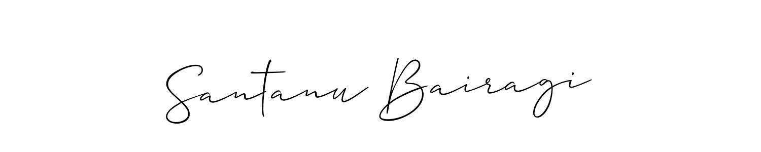 How to make Santanu Bairagi name signature. Use Allison_Script style for creating short signs online. This is the latest handwritten sign. Santanu Bairagi signature style 2 images and pictures png