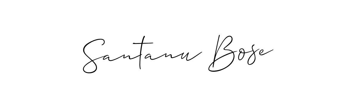 Use a signature maker to create a handwritten signature online. With this signature software, you can design (Allison_Script) your own signature for name Santanu Bose. Santanu Bose signature style 2 images and pictures png