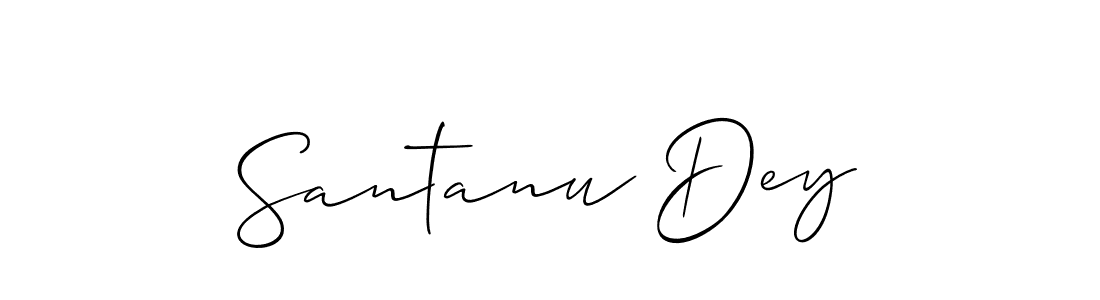 Make a beautiful signature design for name Santanu Dey. With this signature (Allison_Script) style, you can create a handwritten signature for free. Santanu Dey signature style 2 images and pictures png