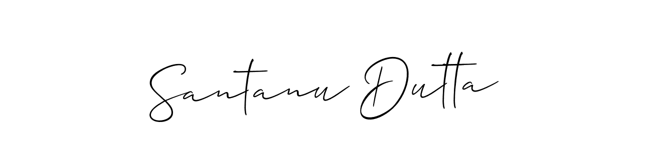 Use a signature maker to create a handwritten signature online. With this signature software, you can design (Allison_Script) your own signature for name Santanu Dutta. Santanu Dutta signature style 2 images and pictures png