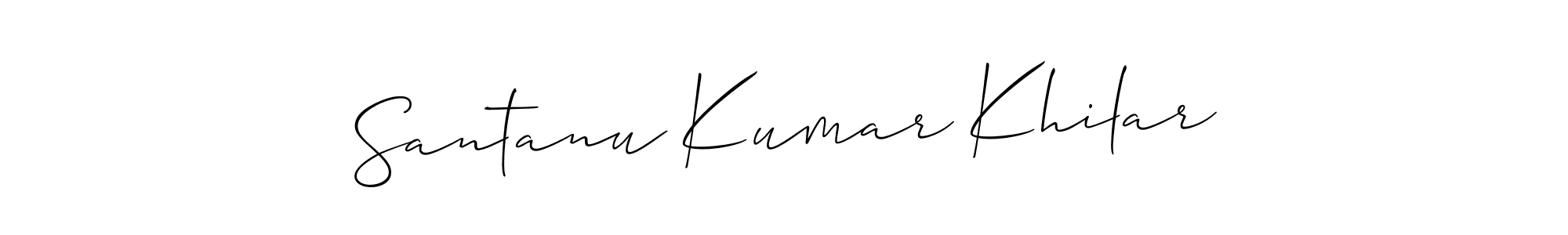 Create a beautiful signature design for name Santanu Kumar Khilar. With this signature (Allison_Script) fonts, you can make a handwritten signature for free. Santanu Kumar Khilar signature style 2 images and pictures png