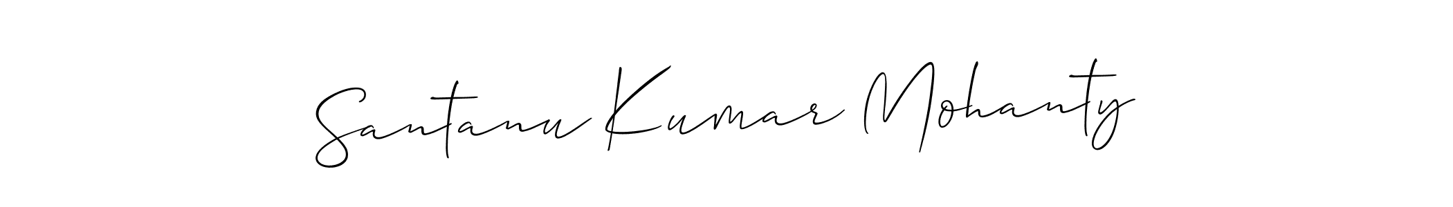 Create a beautiful signature design for name Santanu Kumar Mohanty. With this signature (Allison_Script) fonts, you can make a handwritten signature for free. Santanu Kumar Mohanty signature style 2 images and pictures png