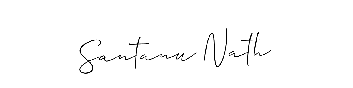 Make a beautiful signature design for name Santanu Nath. With this signature (Allison_Script) style, you can create a handwritten signature for free. Santanu Nath signature style 2 images and pictures png