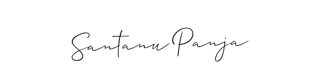 Make a beautiful signature design for name Santanu Panja. With this signature (Allison_Script) style, you can create a handwritten signature for free. Santanu Panja signature style 2 images and pictures png