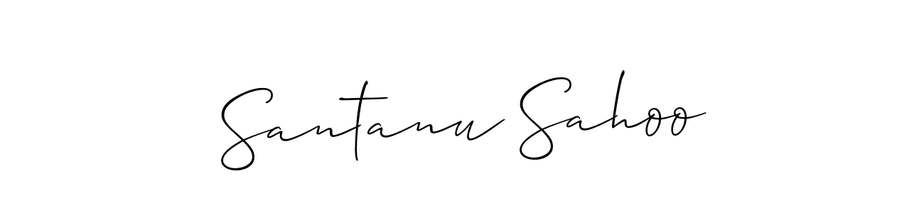 How to Draw Santanu Sahoo signature style? Allison_Script is a latest design signature styles for name Santanu Sahoo. Santanu Sahoo signature style 2 images and pictures png
