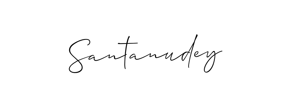 Make a beautiful signature design for name Santanudey. With this signature (Allison_Script) style, you can create a handwritten signature for free. Santanudey signature style 2 images and pictures png