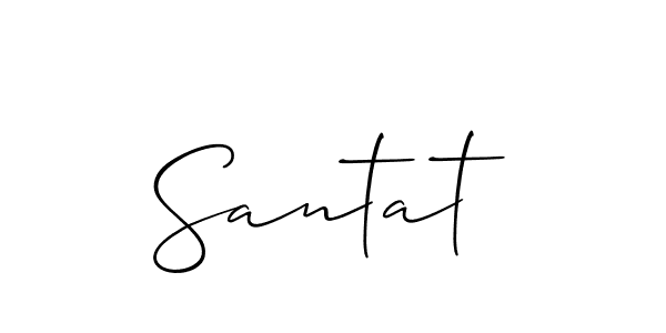 Use a signature maker to create a handwritten signature online. With this signature software, you can design (Allison_Script) your own signature for name Santat. Santat signature style 2 images and pictures png