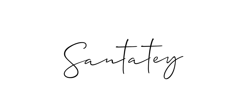 Also You can easily find your signature by using the search form. We will create Santatey name handwritten signature images for you free of cost using Allison_Script sign style. Santatey signature style 2 images and pictures png