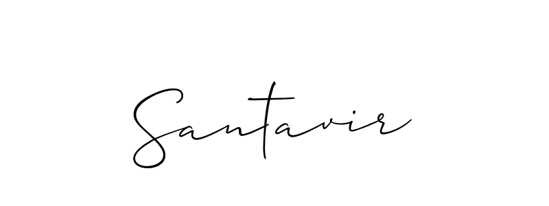 Allison_Script is a professional signature style that is perfect for those who want to add a touch of class to their signature. It is also a great choice for those who want to make their signature more unique. Get Santavir name to fancy signature for free. Santavir signature style 2 images and pictures png