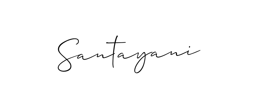 How to make Santayani signature? Allison_Script is a professional autograph style. Create handwritten signature for Santayani name. Santayani signature style 2 images and pictures png