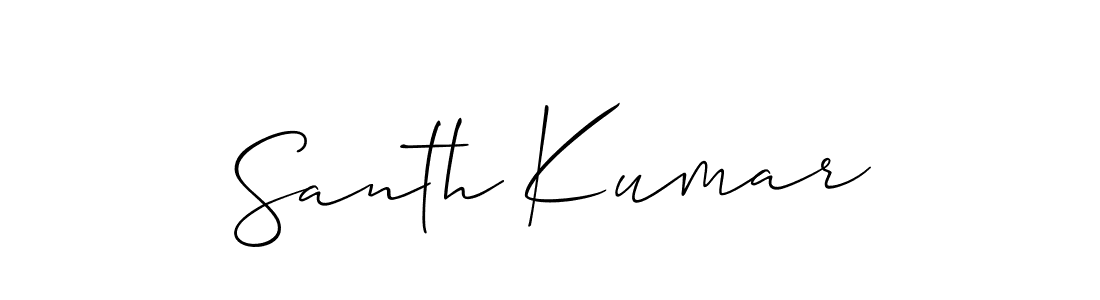 How to make Santh Kumar name signature. Use Allison_Script style for creating short signs online. This is the latest handwritten sign. Santh Kumar signature style 2 images and pictures png
