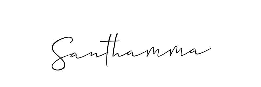 Also You can easily find your signature by using the search form. We will create Santhamma name handwritten signature images for you free of cost using Allison_Script sign style. Santhamma signature style 2 images and pictures png