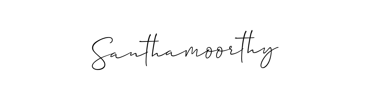 Also we have Santhamoorthy name is the best signature style. Create professional handwritten signature collection using Allison_Script autograph style. Santhamoorthy signature style 2 images and pictures png