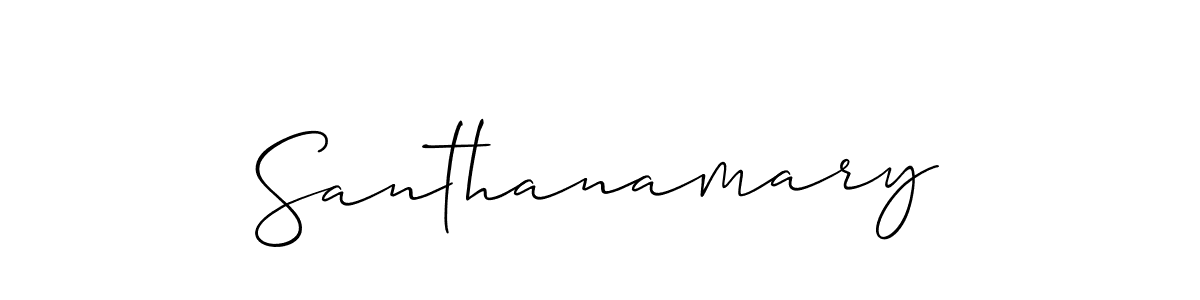 How to make Santhanamary name signature. Use Allison_Script style for creating short signs online. This is the latest handwritten sign. Santhanamary signature style 2 images and pictures png