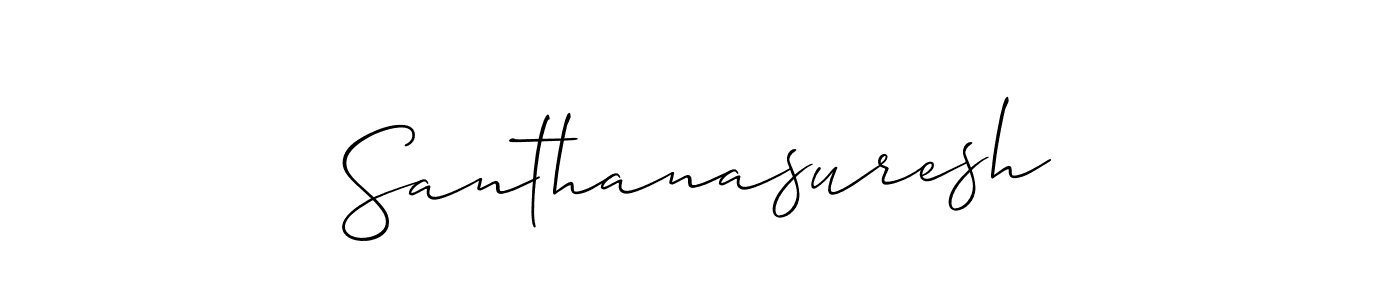 Use a signature maker to create a handwritten signature online. With this signature software, you can design (Allison_Script) your own signature for name Santhanasuresh. Santhanasuresh signature style 2 images and pictures png