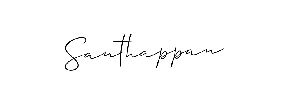 Also we have Santhappan name is the best signature style. Create professional handwritten signature collection using Allison_Script autograph style. Santhappan signature style 2 images and pictures png