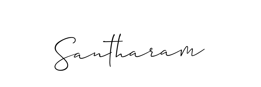 How to make Santharam signature? Allison_Script is a professional autograph style. Create handwritten signature for Santharam name. Santharam signature style 2 images and pictures png
