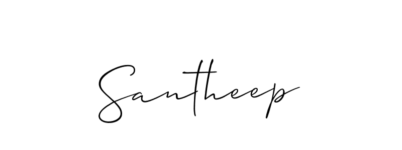 Also we have Santheep name is the best signature style. Create professional handwritten signature collection using Allison_Script autograph style. Santheep signature style 2 images and pictures png