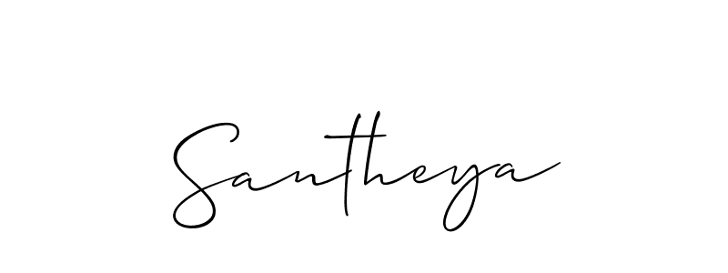 Santheya stylish signature style. Best Handwritten Sign (Allison_Script) for my name. Handwritten Signature Collection Ideas for my name Santheya. Santheya signature style 2 images and pictures png