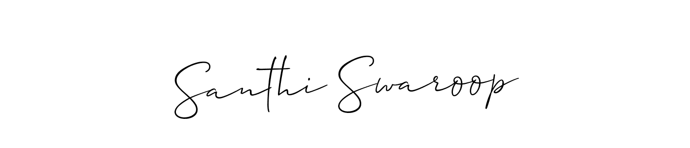 Also we have Santhi Swaroop name is the best signature style. Create professional handwritten signature collection using Allison_Script autograph style. Santhi Swaroop signature style 2 images and pictures png