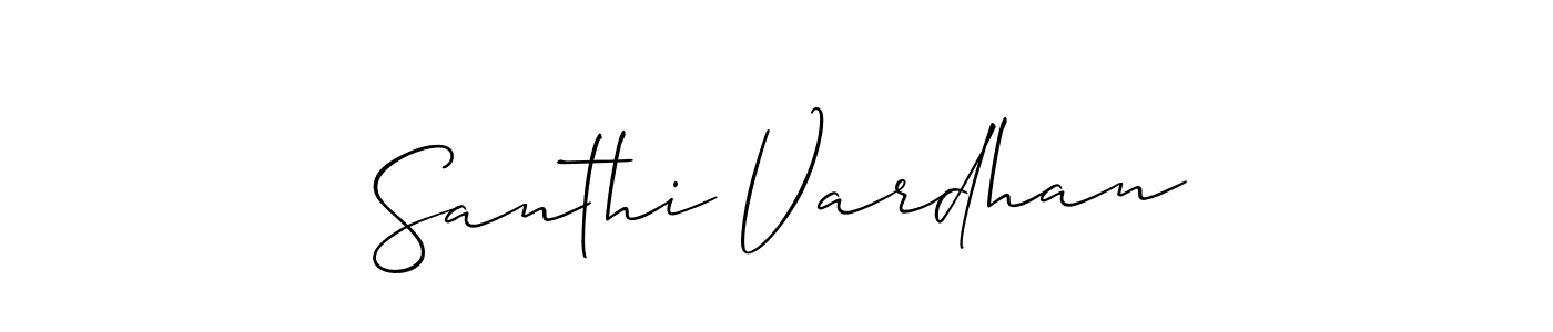 How to make Santhi Vardhan signature? Allison_Script is a professional autograph style. Create handwritten signature for Santhi Vardhan name. Santhi Vardhan signature style 2 images and pictures png