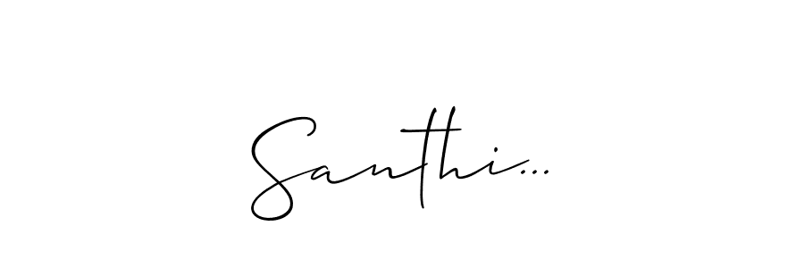 Allison_Script is a professional signature style that is perfect for those who want to add a touch of class to their signature. It is also a great choice for those who want to make their signature more unique. Get Santhi... name to fancy signature for free. Santhi... signature style 2 images and pictures png