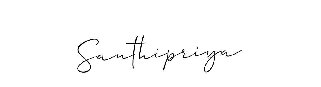 Santhipriya stylish signature style. Best Handwritten Sign (Allison_Script) for my name. Handwritten Signature Collection Ideas for my name Santhipriya. Santhipriya signature style 2 images and pictures png