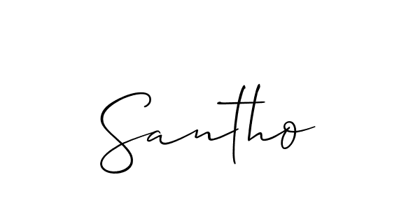 How to Draw Santho signature style? Allison_Script is a latest design signature styles for name Santho. Santho signature style 2 images and pictures png