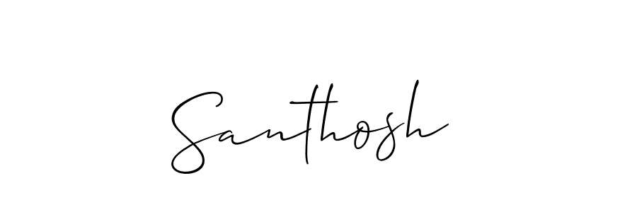 This is the best signature style for the Santhosh  name. Also you like these signature font (Allison_Script). Mix name signature. Santhosh  signature style 2 images and pictures png