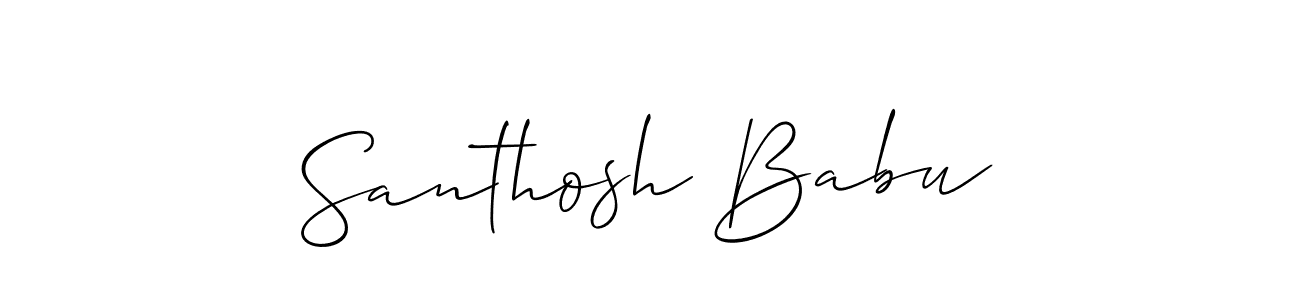 How to make Santhosh Babu name signature. Use Allison_Script style for creating short signs online. This is the latest handwritten sign. Santhosh Babu signature style 2 images and pictures png