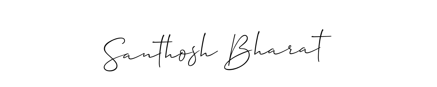 Also we have Santhosh Bharat name is the best signature style. Create professional handwritten signature collection using Allison_Script autograph style. Santhosh Bharat signature style 2 images and pictures png
