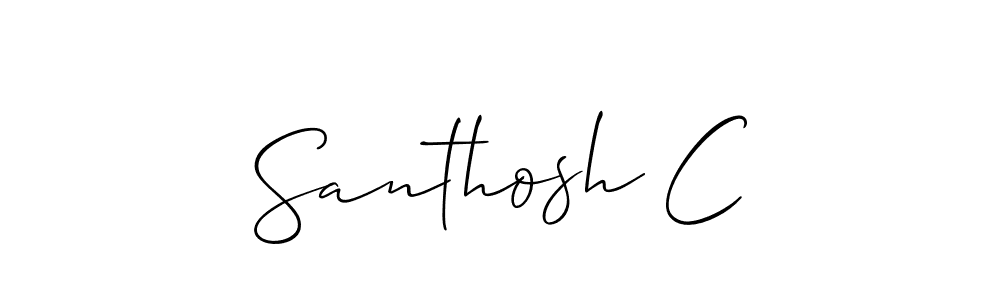 Best and Professional Signature Style for Santhosh C. Allison_Script Best Signature Style Collection. Santhosh C signature style 2 images and pictures png
