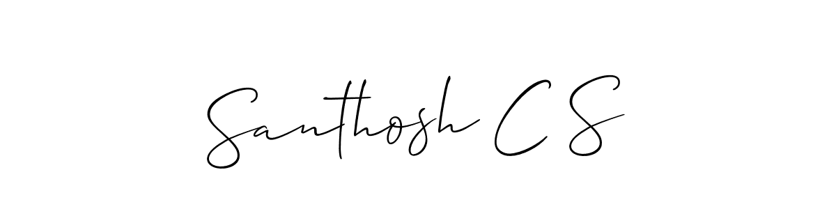 Create a beautiful signature design for name Santhosh C S. With this signature (Allison_Script) fonts, you can make a handwritten signature for free. Santhosh C S signature style 2 images and pictures png