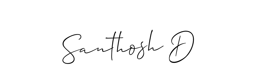 It looks lik you need a new signature style for name Santhosh D. Design unique handwritten (Allison_Script) signature with our free signature maker in just a few clicks. Santhosh D signature style 2 images and pictures png