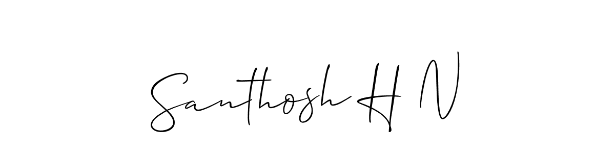 Also You can easily find your signature by using the search form. We will create Santhosh H N name handwritten signature images for you free of cost using Allison_Script sign style. Santhosh H N signature style 2 images and pictures png