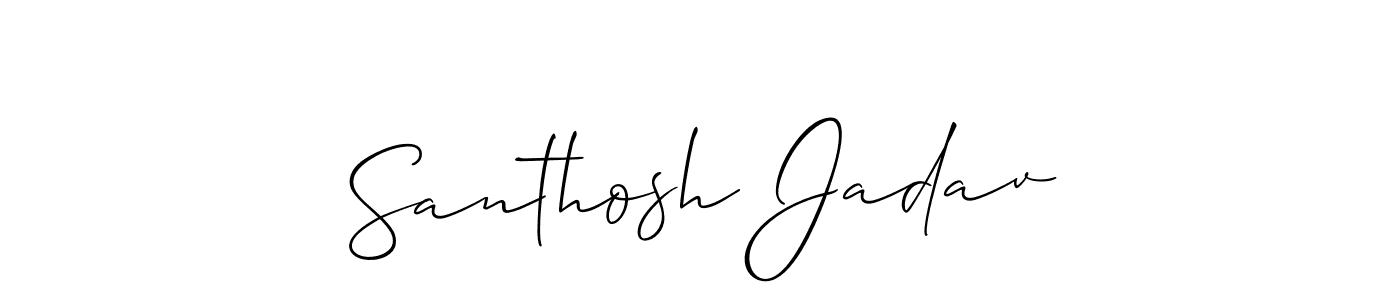 Best and Professional Signature Style for Santhosh Jadav. Allison_Script Best Signature Style Collection. Santhosh Jadav signature style 2 images and pictures png